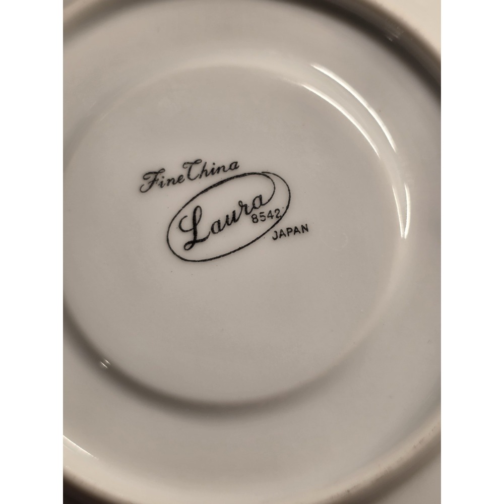 FINE CHINA OF JAPAN 8542 LAURA 2"h Flat Coffee Tea Cup And Saucer - Picture 7 of 13